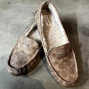Coach Fur Loafers Shoes women's Sz 8